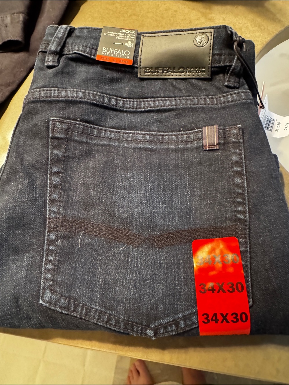 Buffalo David Bitton Men’s Dark Gray Straight Jeans two for $40